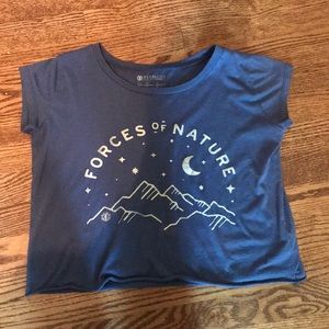 Element cropped blue tee shirt